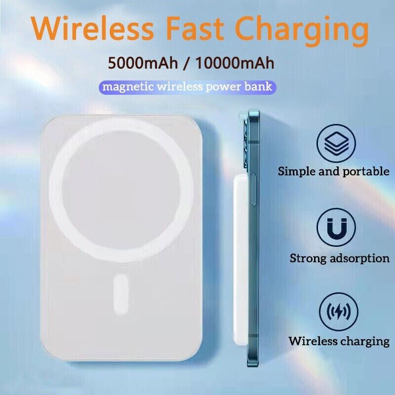 10000Mah Power Bank Magnetic Battery Pack Wireless Charger