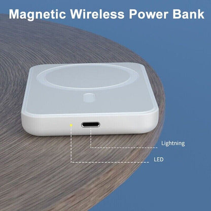 10000Mah Power Bank Magnetic Battery Pack Wireless Charger